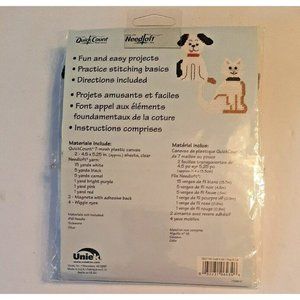 Quick Count Plastic Canvas Kit 2 Projects Dog and Cat